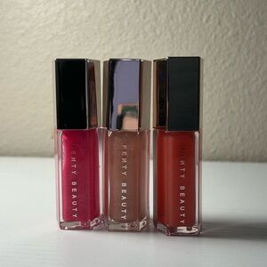 SOLD FENTY Beauty Lip Gloss Trio - Pink, Nude, Brick Red